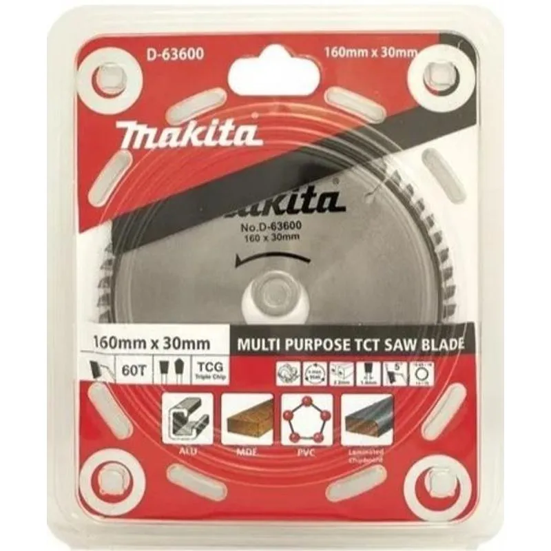 Lamina De Serra Tct 160mm X 30mm X 60t Makita D-63600