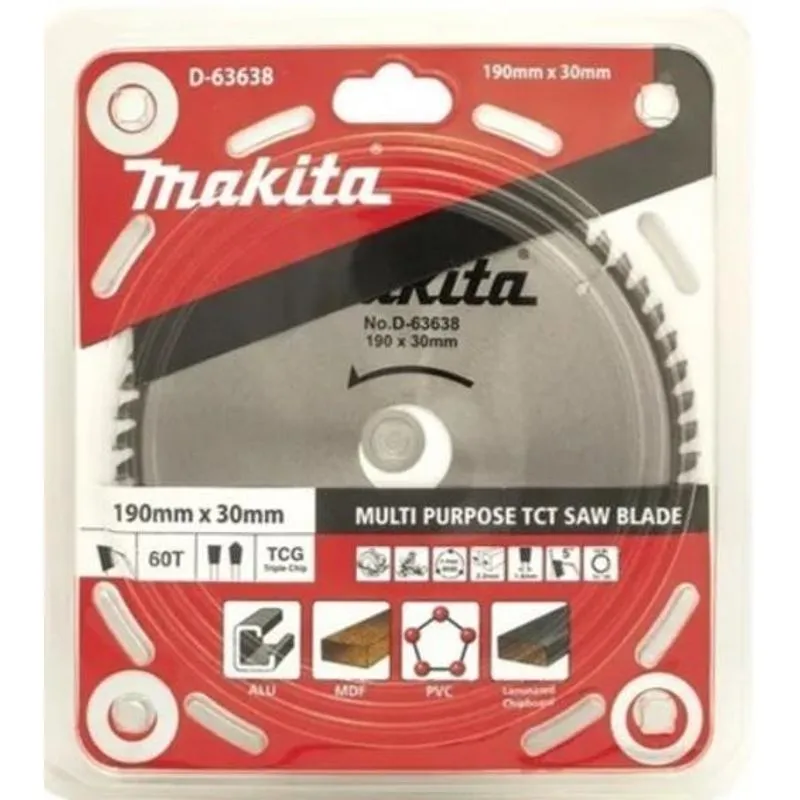 Lamina De Serra Tct Multi 190mm X 30mm X 60t D-63638 Makita