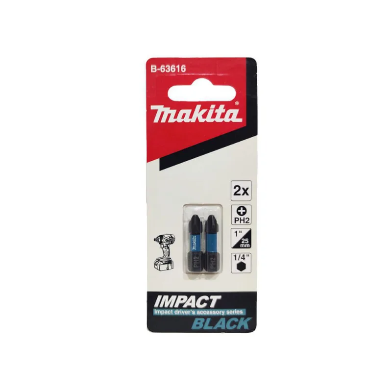 Bits Phillips PH2 25mm Impacto Makita - 2 Peças
