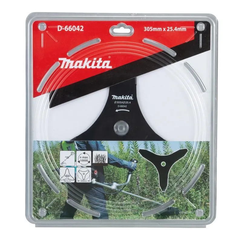 Makita D-66042 Lâmina 3 Pontas 305mmx25.4mm Para Roçadeira