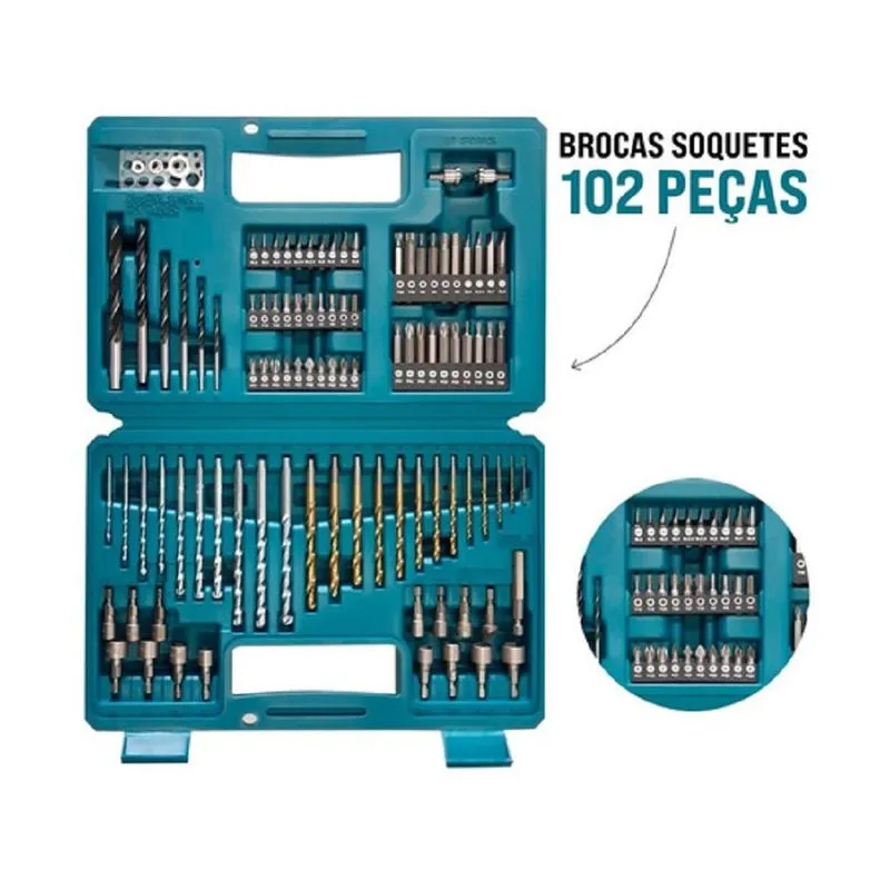 Jg De Bits Brocas Soquetes 102 Pecas Maa B-68432