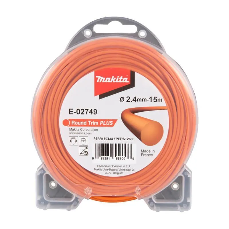 Bobina Fio De Nylon Redondo 2,4mm 15m Makita E-02749