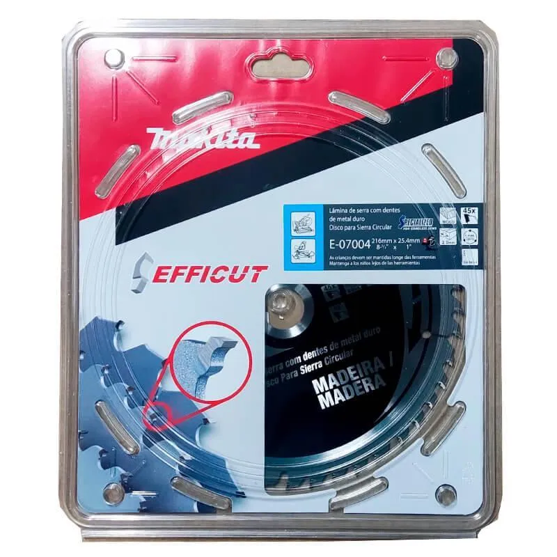 Disco De Serra Efficut 216mm X 25.4mm Maksantos E-07004