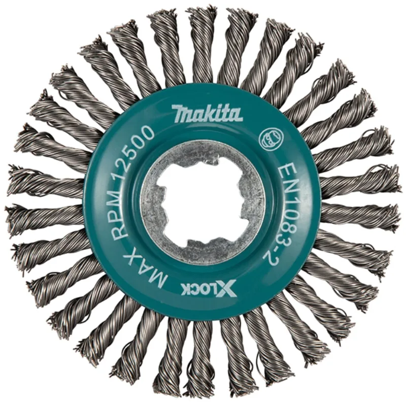 Escova Circular De Aço Inox Tipo 2 Trançado 115mm X-lock - D-73411 - Makita Makita