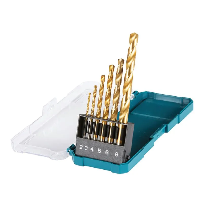 Conjunto De Brocas Hss-Tin Com 6 Peças 2-8mm - D-72833 - Makita Makita