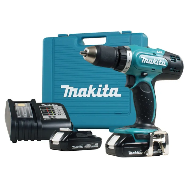 Makita 18V LXT Lithium-Ion 1/2-in. Cordless Driver-Drill Kit with (2) 1.5Ah Compact Batteries, Charger, and Hard Carrying Case