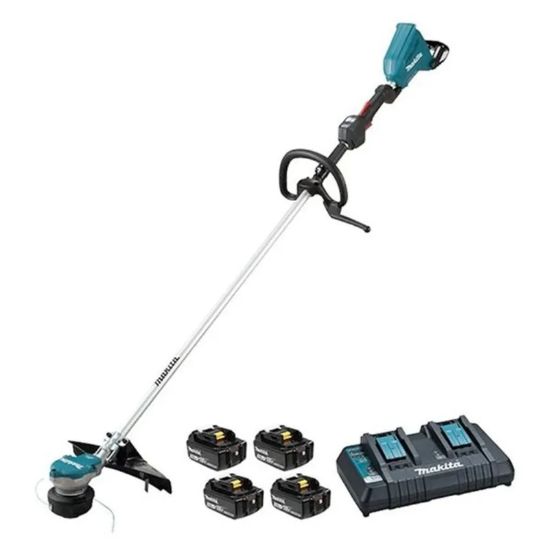 Makita 36V (18Vx2) LXT Brushless 15" Line Trimmer Kit, 4x5.0Ah Batteries Included