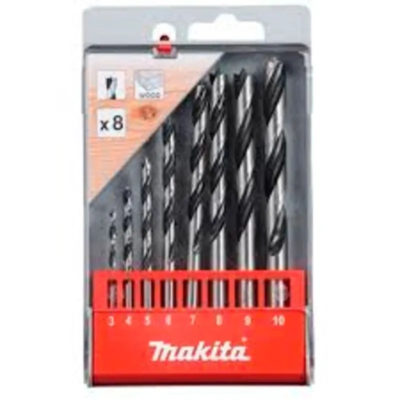 Conjunto De Brocas Para Madeira Com 8 Peças 3-10mm D-77257 Makita