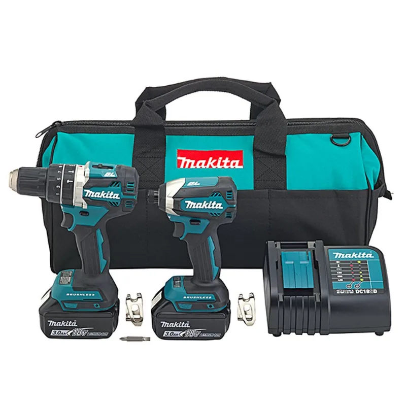 Makita 18V LXT Brushless 2 Piece Hammer Drill and Impact Driver Combo Kit