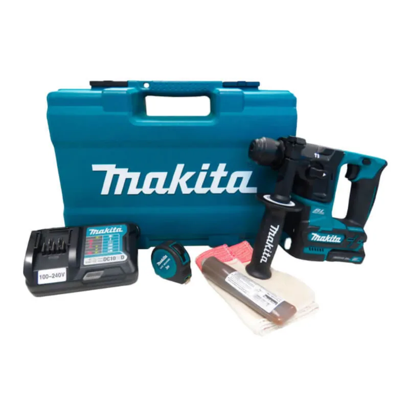 Martelete Rotativo à Bateria e 61 Acessórios Makita HR166DWAX1