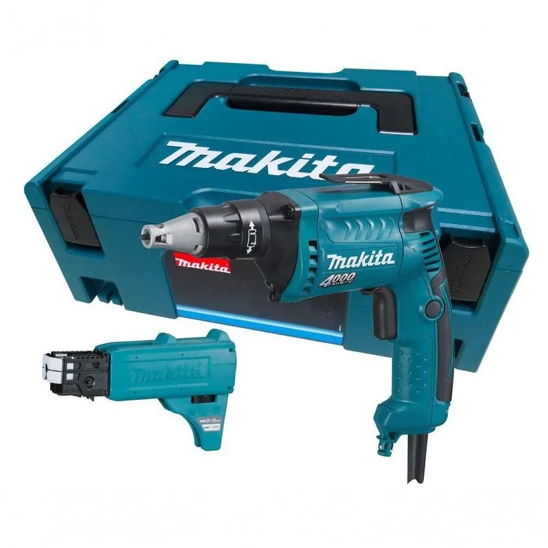 Parafusadeira Para Gesso Makita Fs4000jx2 570w Com Kit De Alimentação Potente, Precisa E Profissio