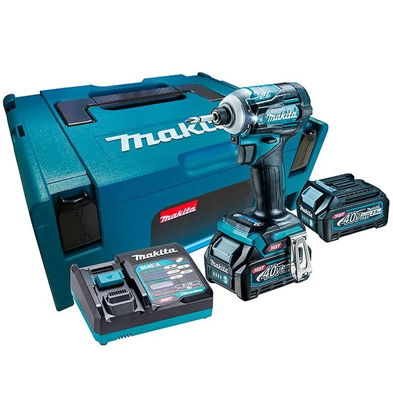 Parafusadeira À Bateria 40v Impacto Kit 2 Baterias 2,5ah E Maleta Td001gd201 Makita