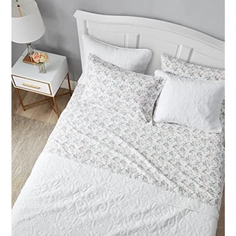 Laura Ashley Home - King Sheets, Cotton Flannel Bedding Set, Escovado para SuaVidade Extra & Conforto (Rosalie, Rei)