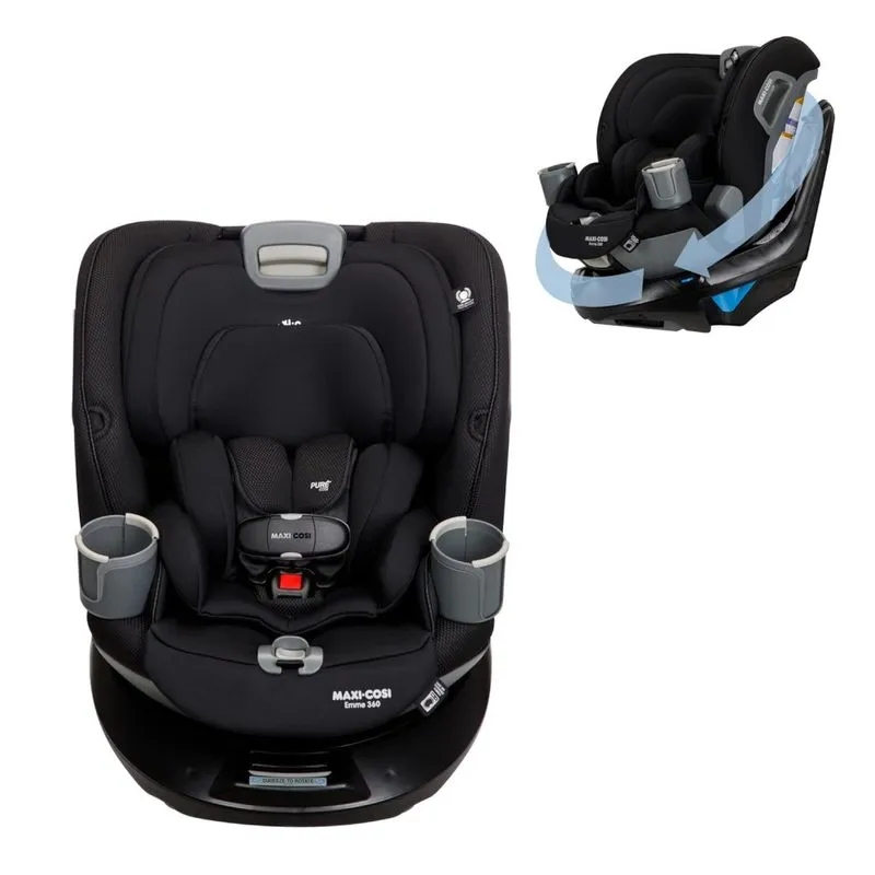 Cadeira De Bebê Para Carro, Multifuncional Giuratória 360, Maxi-cosi Emme, Preta