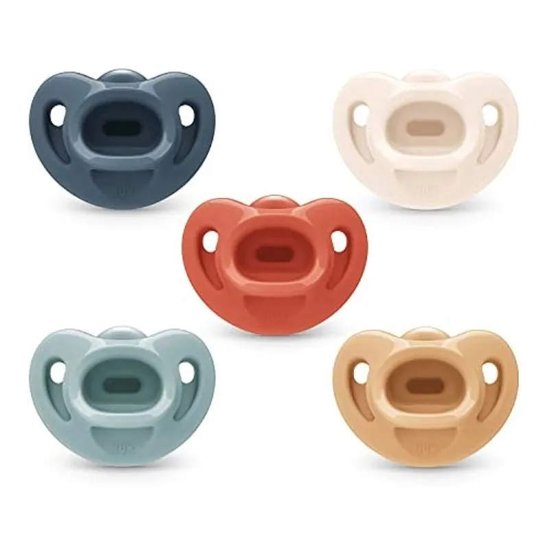 Alk Comfy Ortodontic Pacifiers, 0-6 Meses, Coleção Atemporal, Pacote de 5