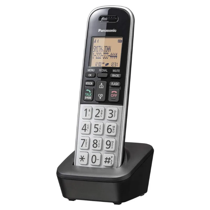 Telefone Panasonic Compact Cordless KX-TGB810S - Preto / Prata