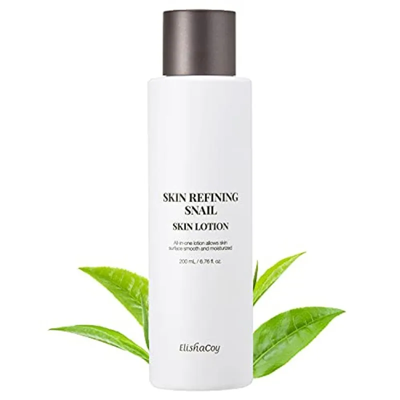 Elishacoy Skin Refining Snail Skin Lotion 6.7 Fl. Oz. (200ml) - Korean Skin Care Snail Repair Facial Hidratante Emulsion, Soft And Fresh Hid