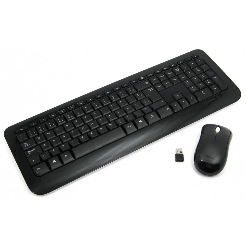 Teclado e Mouse - Sem fio - Microsoft Wireless Desktop 800 - Preto - 2LF-00023 / 1455 1454 1461