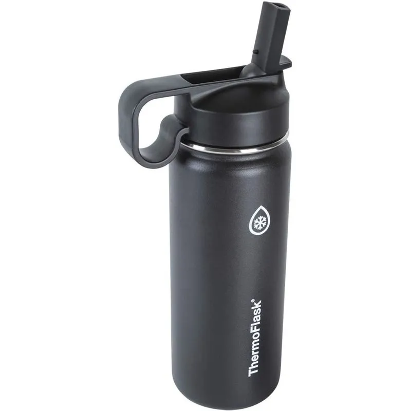 Garrafa térmica de aço inoxidável duplo, 510ml, preto