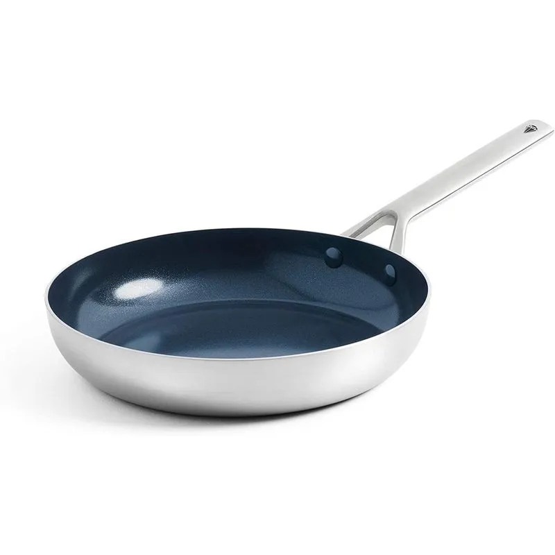 Azul Diamante Cozinha De aço Triplo Cerâmica Antiaderente De aço inoxidável Frigideira/Frigideira, 9,5