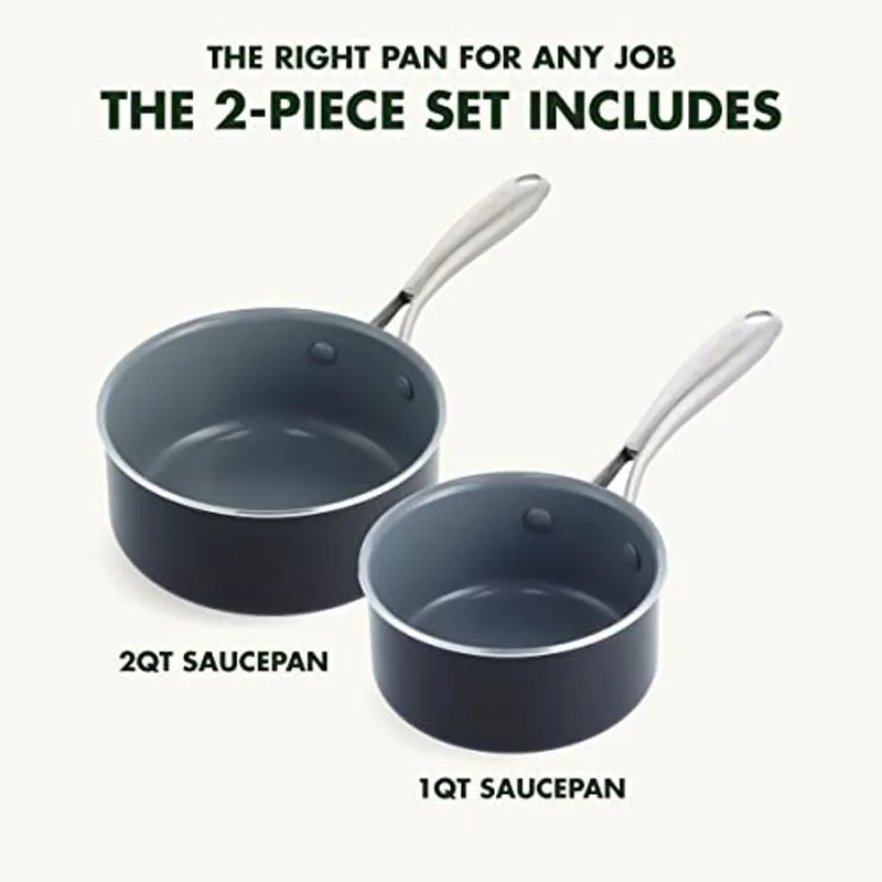 Greenpan Swift Cerâmica Saudável Antiaderente, Molho 1qt E 2qt