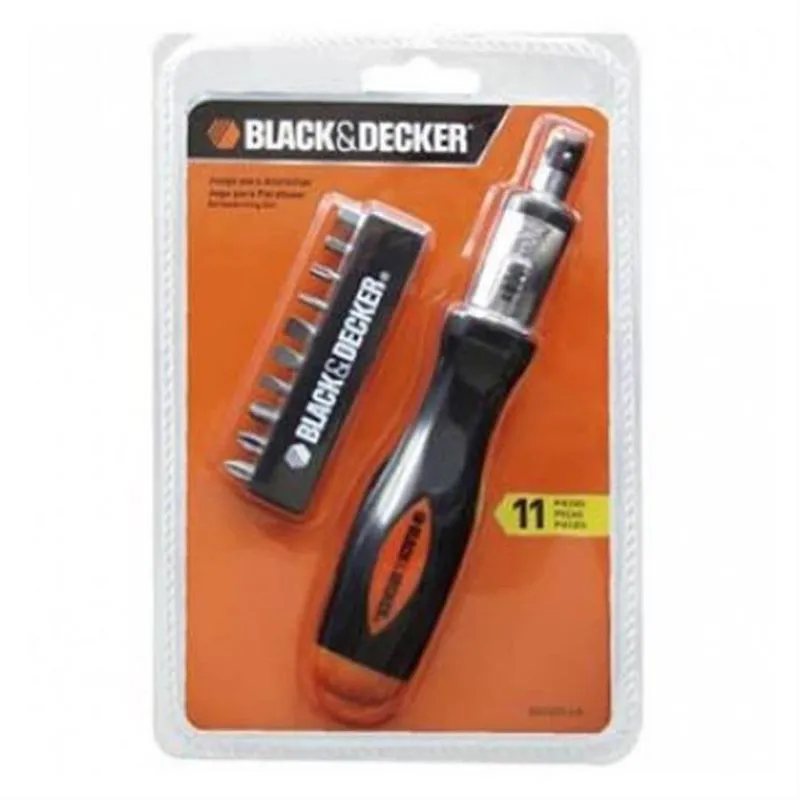 Jogo Para Parafusar E Chave Catraca Com 11 Peças - Bd7261la - Black &amp; Decker