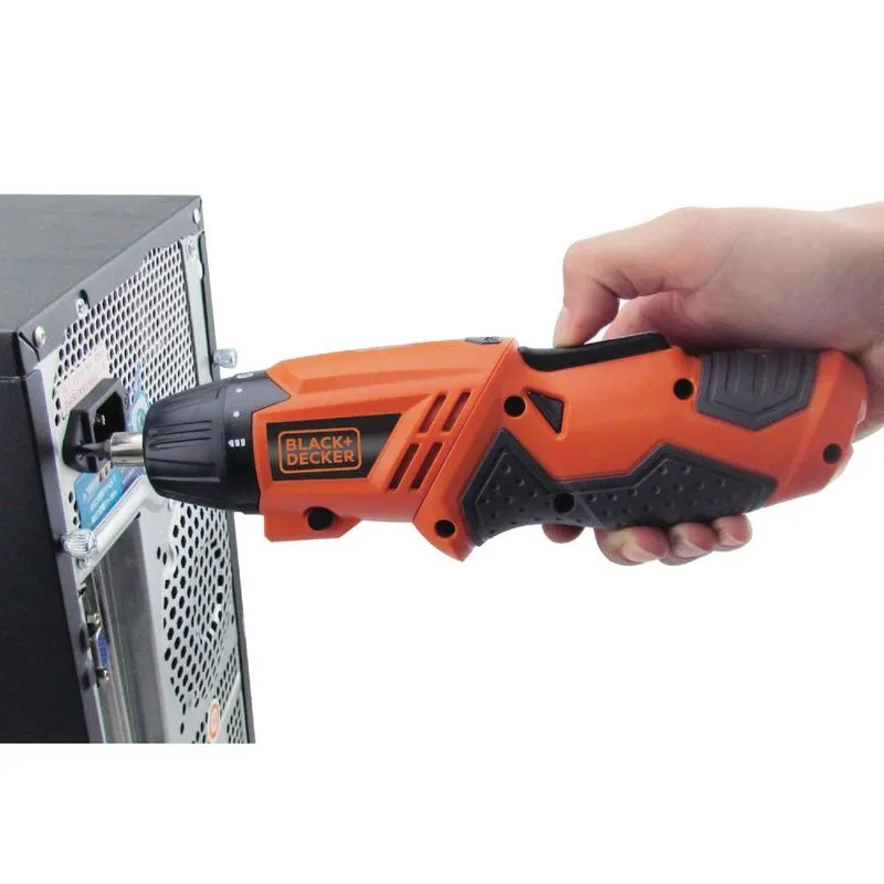 Parafusadeira Sem Fio 4,8v Empunhadeira Articulada 15bits Kc4815b Black &amp; Decker