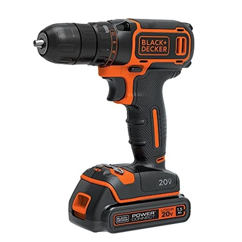 Black + decker 20V max Cordless Drill/Driver (BDCDD120C), Pacote de 1