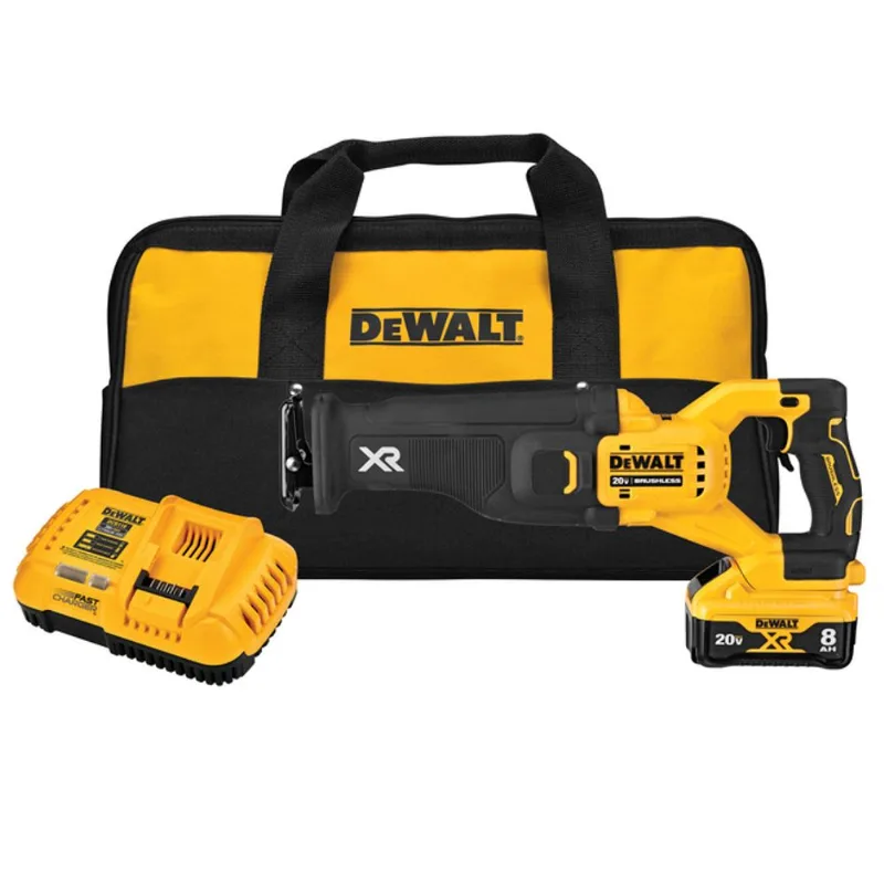 DEWALT XR 20-Volt Max Cordless Reciprocating Saw Kit with Battery and Charger - 3000 SPM - Keyless - Variable Speed