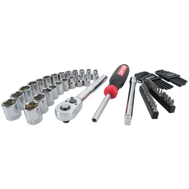 CRAFTSMAN Versastack Mechanics Tool Set - Full Polish Chrome - Minimal Arc Swing - Corrosion Resistant - 63 pieces
