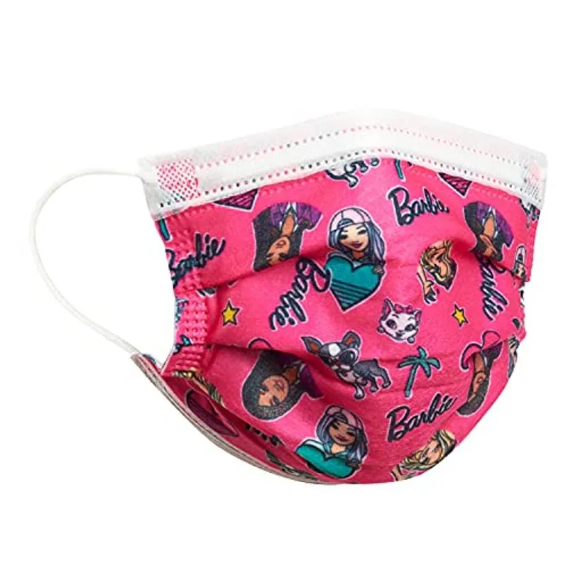 Máscara Infantil Descartável Barbie 3 Unidades Pequena 2 A 7 Anos - Just Play