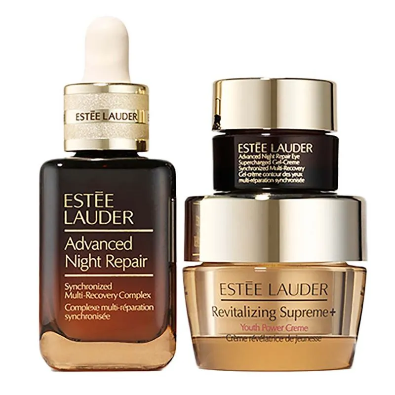 Estée Lauder Anti-Idade Supreme Kit – Hidratante Facial + Gel Creme para Olhos + Sérum Facial Kit