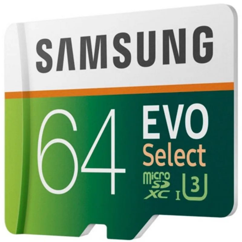 Cartão de memória microSDXC 64GB Samsung EVO Select (Classe 10, UHS-3, c/ Adaptador) - MB-ME64GA/AM