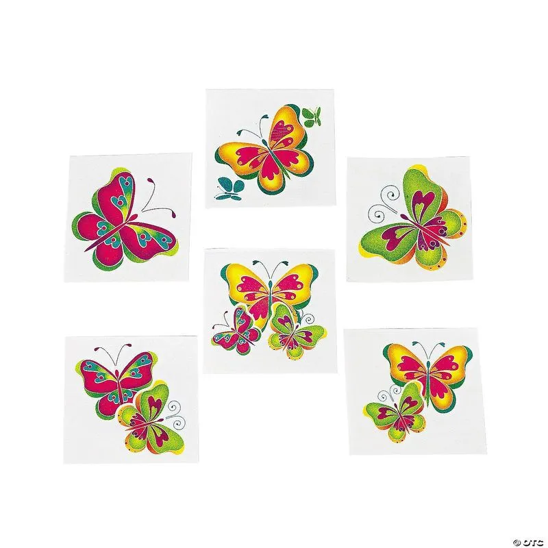 Tatuagens Temporárias Fun Express Butterfly Para Crianças X72