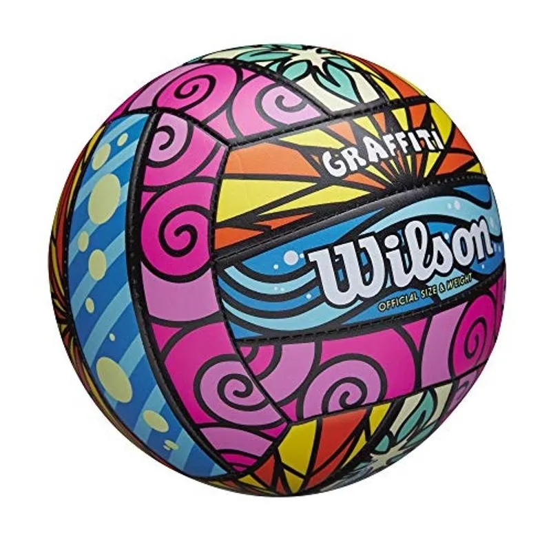 Wilson Sporting Goods Graffiti Voleibol- Rosa/Azul/Amarelo,1 Pacote - OS, WTH4634ID