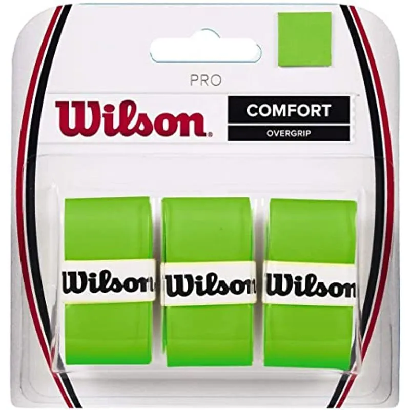 Grip De Tênis Wilson Pro Overgrip - Blade, Verde, 3 Unidades