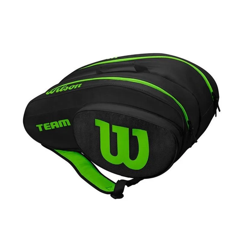 Raqueteira Wilson Team pdl - bt - Preta e Verde