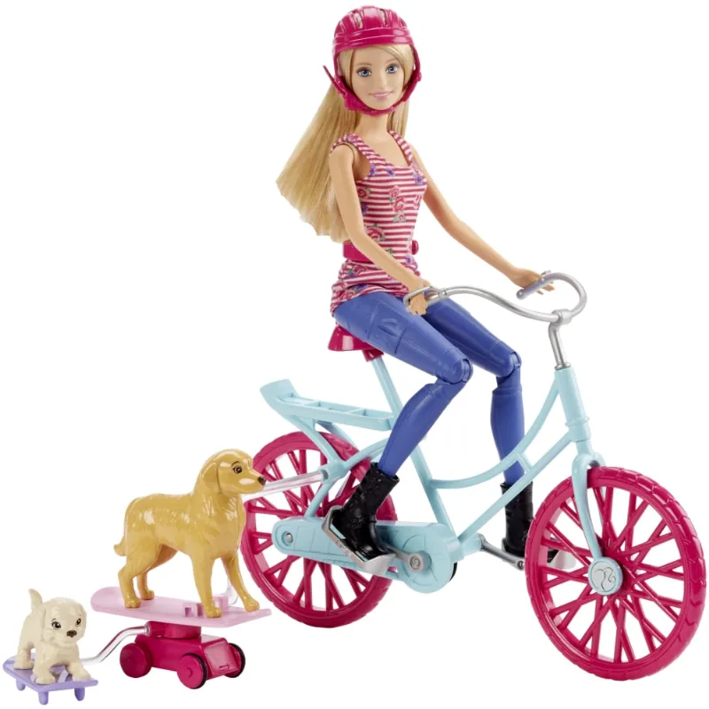 Boneca Barbie Family - Bicicleta com Pets