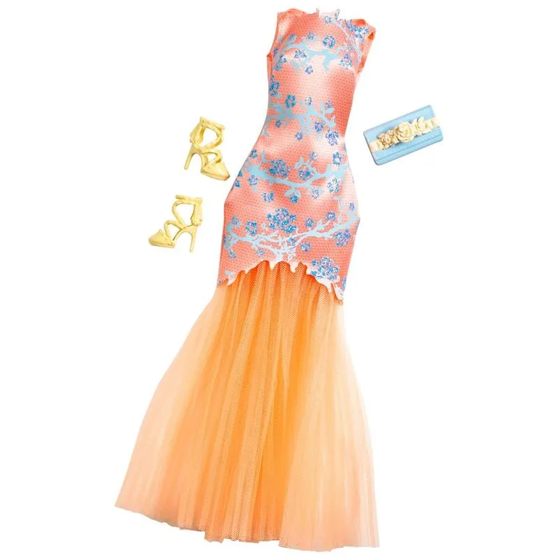 Roupa Barbie Fab Look Fashion Vestido Laranja FCT22 - Mattel