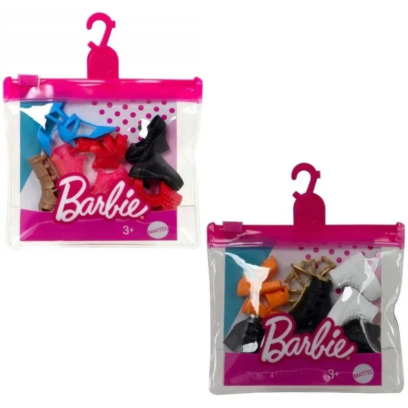 Pacote de Acessórios para Bonecas Barbie - 10 Pares de Sapatos Deluxe