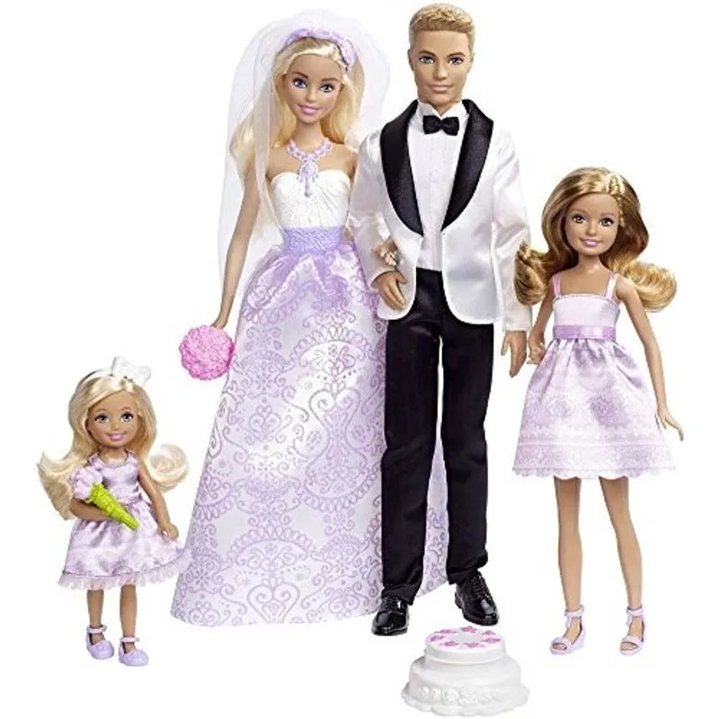 Conjunto Casamento Barbie Noiva e Noivo Stacie Chelsea (Mattel DRJ88)