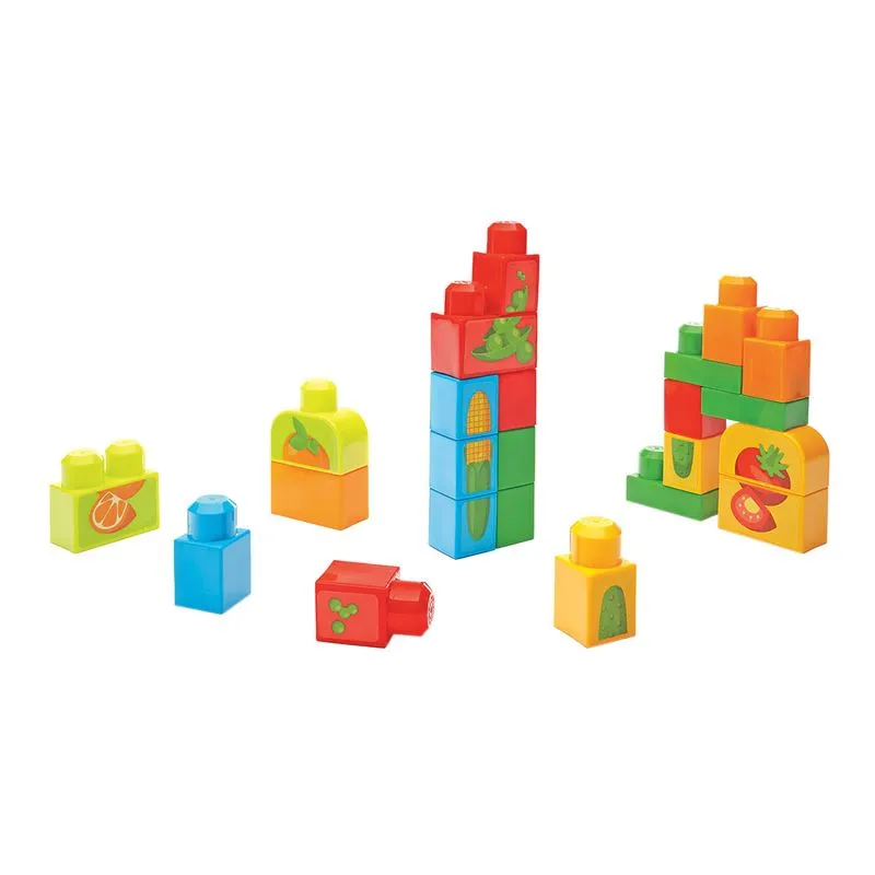 Blocos de Montar Fisher Price Mega Bloks First Builders Frutas e Vegetais 30 Peças DPY42