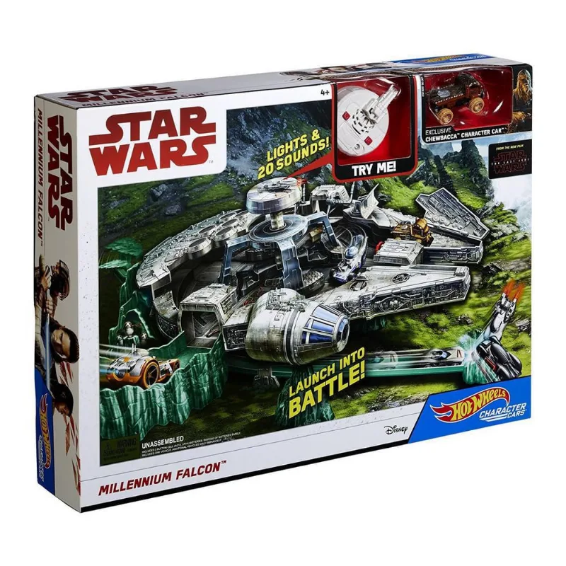 Pista de carros Star Wars Falcon Mullenium HotWheels