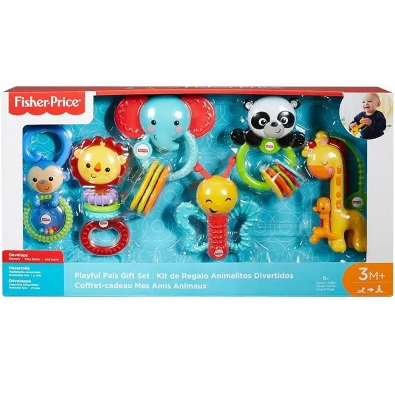 Fisher Price Conjunto Chocalhos Amiguinhos Animais Divertidos - FBH62 - Mattel