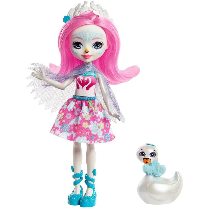 Enchantimals - Boneca com Bichinho Pequeno - Saffi Swan & Poise Frh38