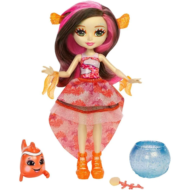 Enchantimals - Boneca com Bichinho Pequeno - Clarita Clownfish & Cackle Fkv56
