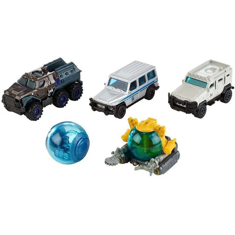 Jurassic World - Match Box - Pacote com 5 Carros Fmx40