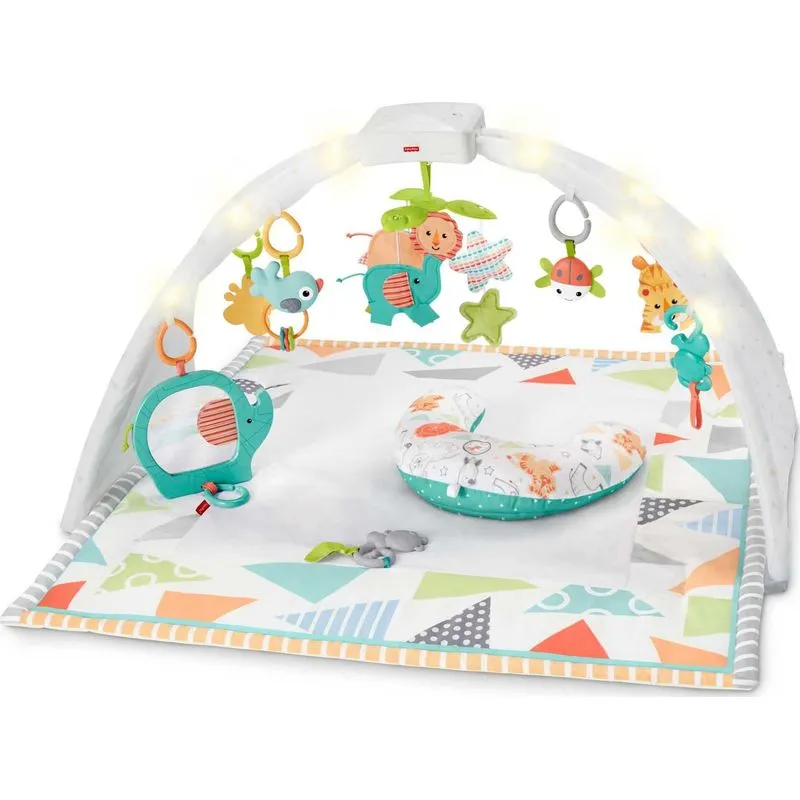 Fisher-price Safari Música &amp; Luzes Ginásio Tummy Time Playmat