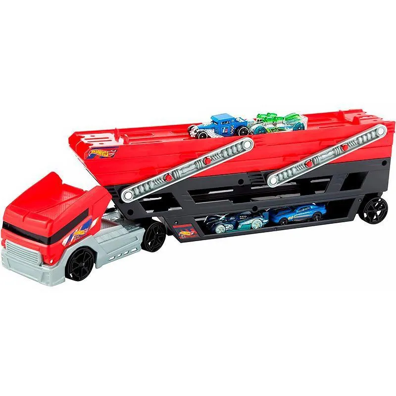 Hot Wheels Caminhão Mega Transportador 4 Carrinhos Fpm81