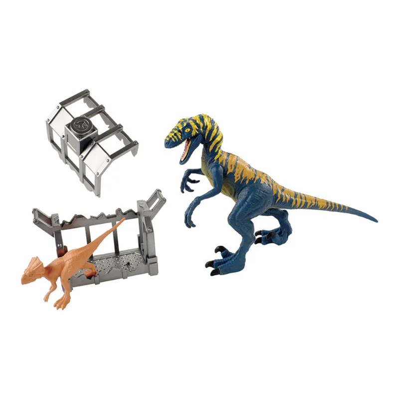 Jurassic World - Dinossauros Destrutosauros - Velociraptor e Microceratus Ftd13